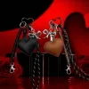 This black and brown heart-shaped keychain set is a fashionable and simple pendant suitable for both men and women Specification image